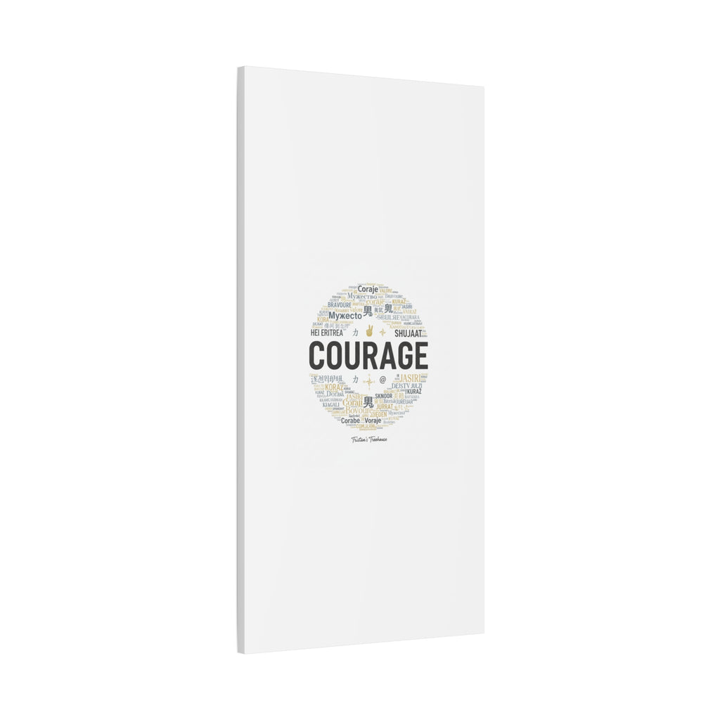 Courage Word Cloud Canvas | Fresh-Start Minimalism art print