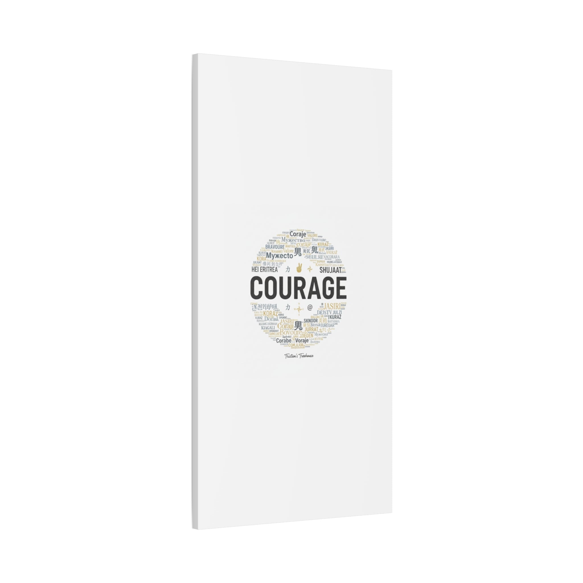 Courage Word Cloud Canvas | Fresh-Start Minimalism art print