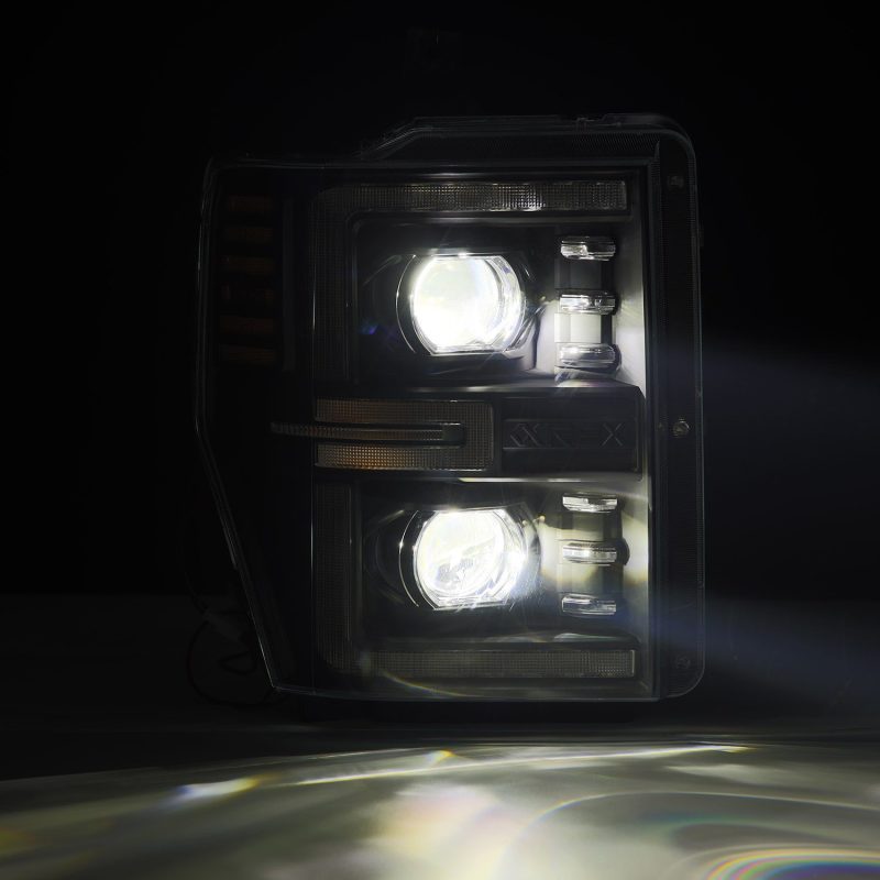 AlphaRex 08-10 Ford F250-550 LUXX-Series LED Projector Headlights Black w/Activ Light/Seq Signal 880312 *Discontinued