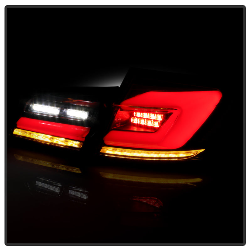 SPYDER 11-17 BMW 5 Series F10 F18 M5  Sequential Turn Signal LED Tail Light - BK ALT-YD-BMWF1011-BK 5088512