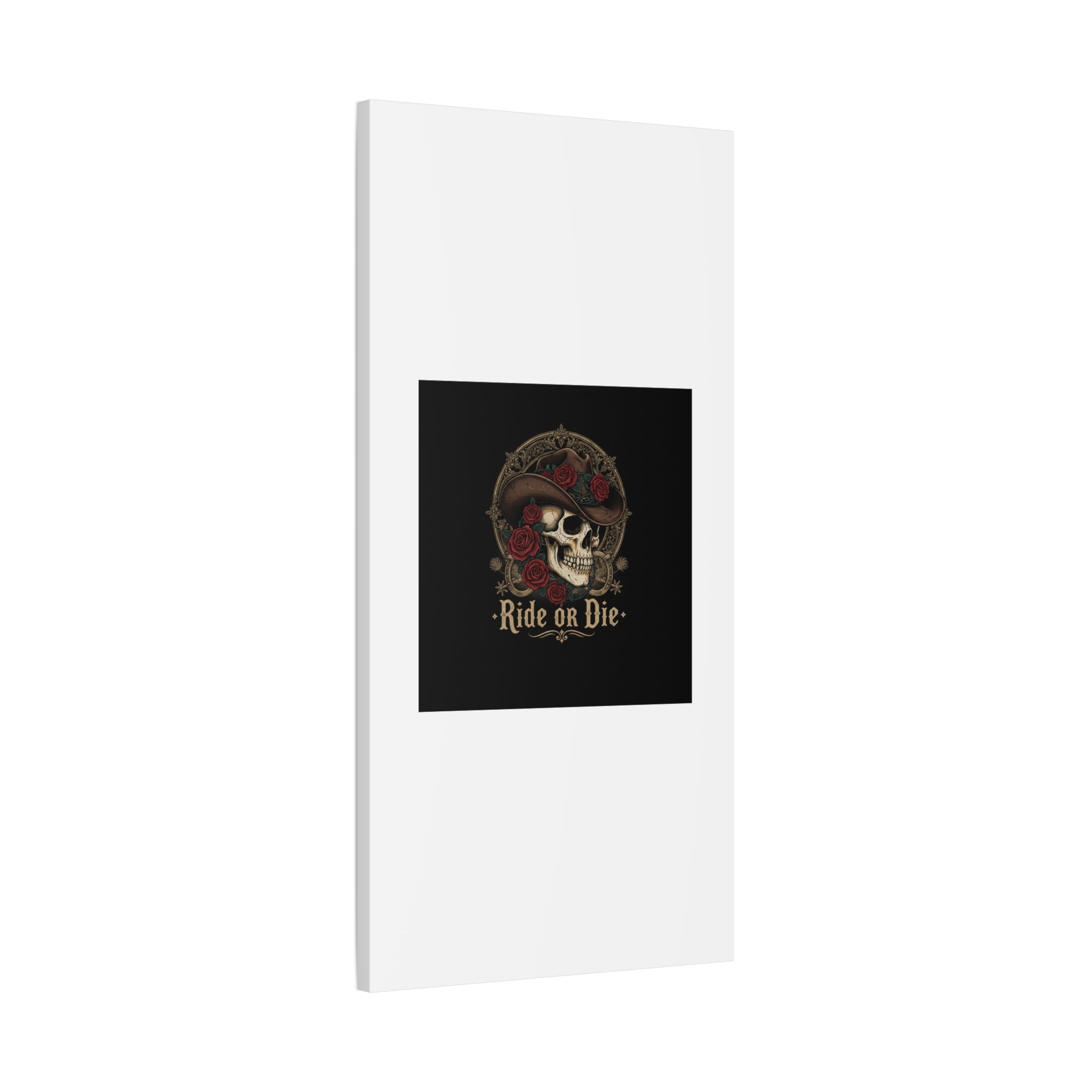 Ride or Die Skull Canvas | Western Skull Art, Gothic Americana