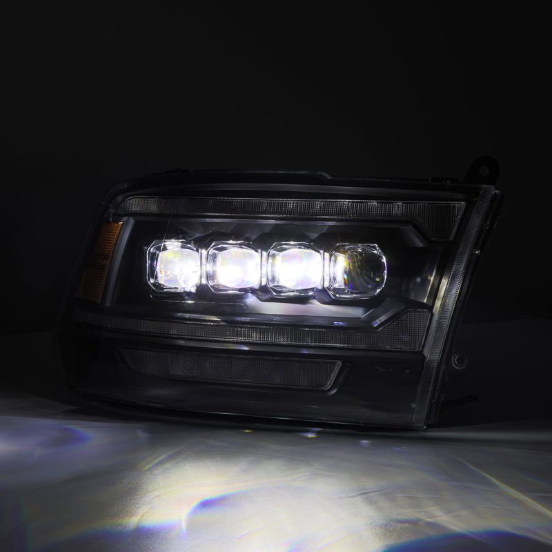 AlphaRex 09-18 Dodge Ram 2500 NOVA LED Proj Headlights Plank Style Design Black w/ Activation Light 880555 *Discontinued