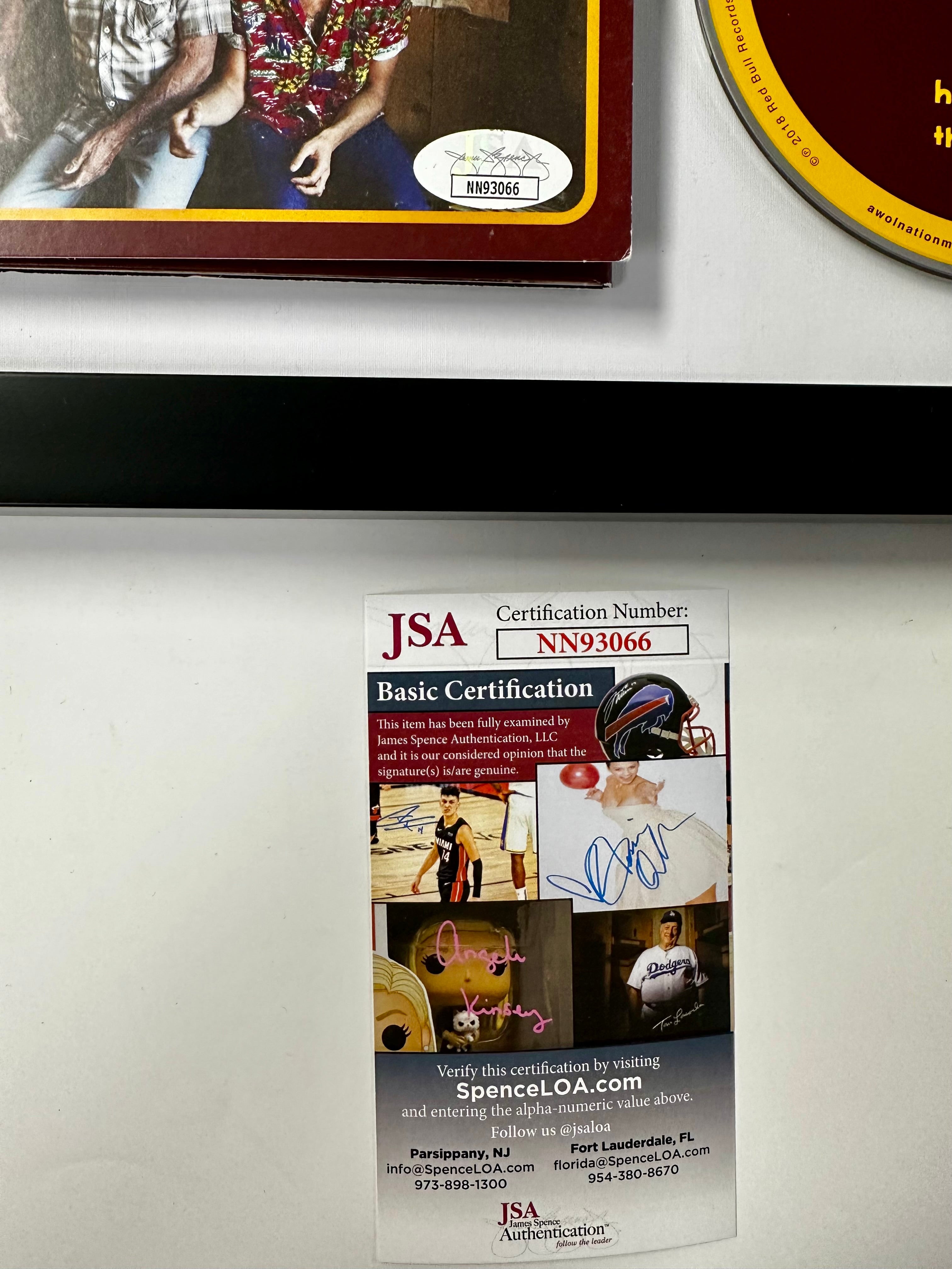 Awolnation (Aaron Bruno) Signed Here Come The Runts Framed CD Booklet With JSA COA