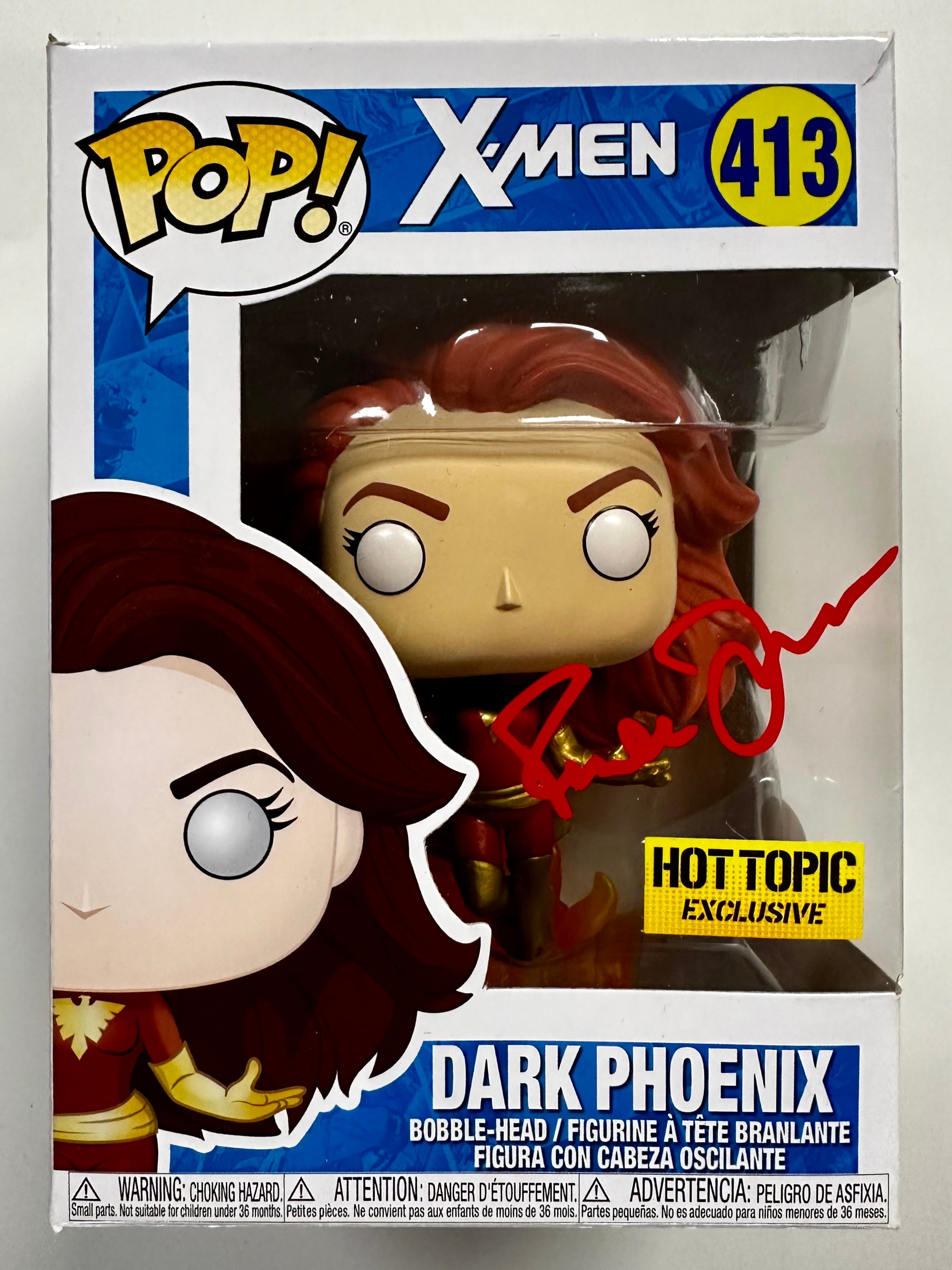 Famke Janssen Signed Marvel Dark Phoenix 2019 Vaulted Funko Pop! #413 JSA COA
