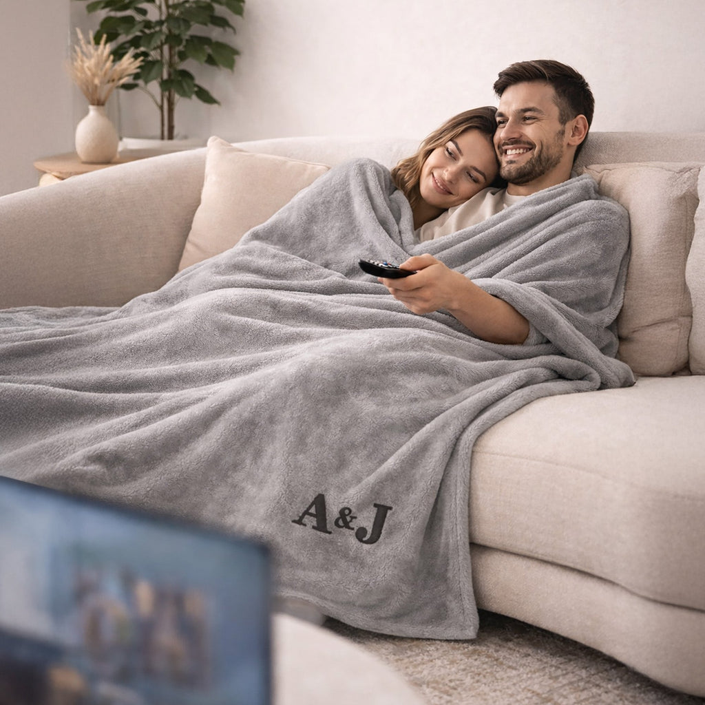 Personalized Fleece Throw Blanket – Custom Name 60x80 Cozy Gift