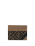 FENDI Coated Canvas Mini Card Holder - 10x8 cm