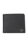 VALENTINO Pebble Leather Vlogo Mini Wallet