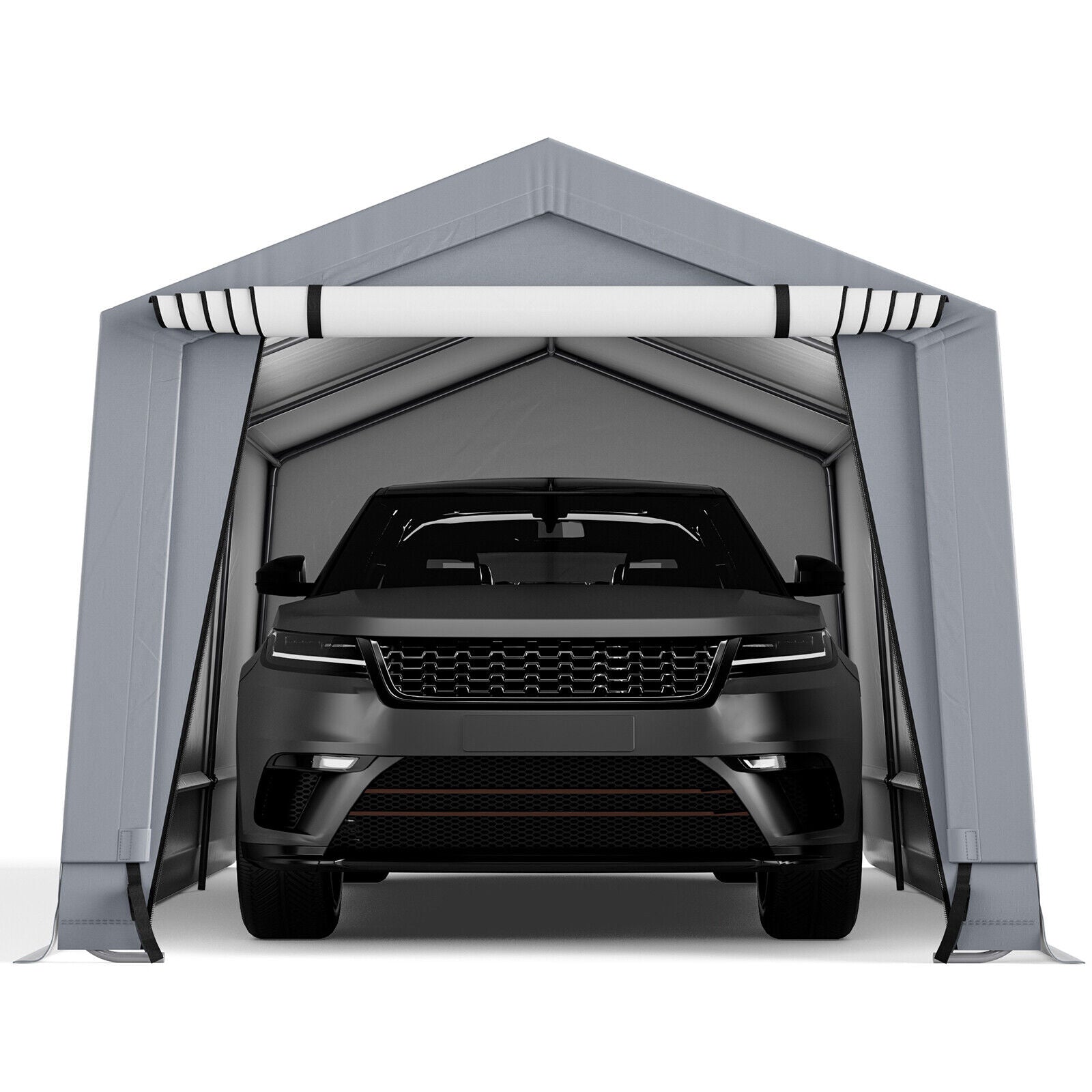 10 x 16/10 x 20 Feet Outdoor Heavy-Duty Carport with 2 Doors