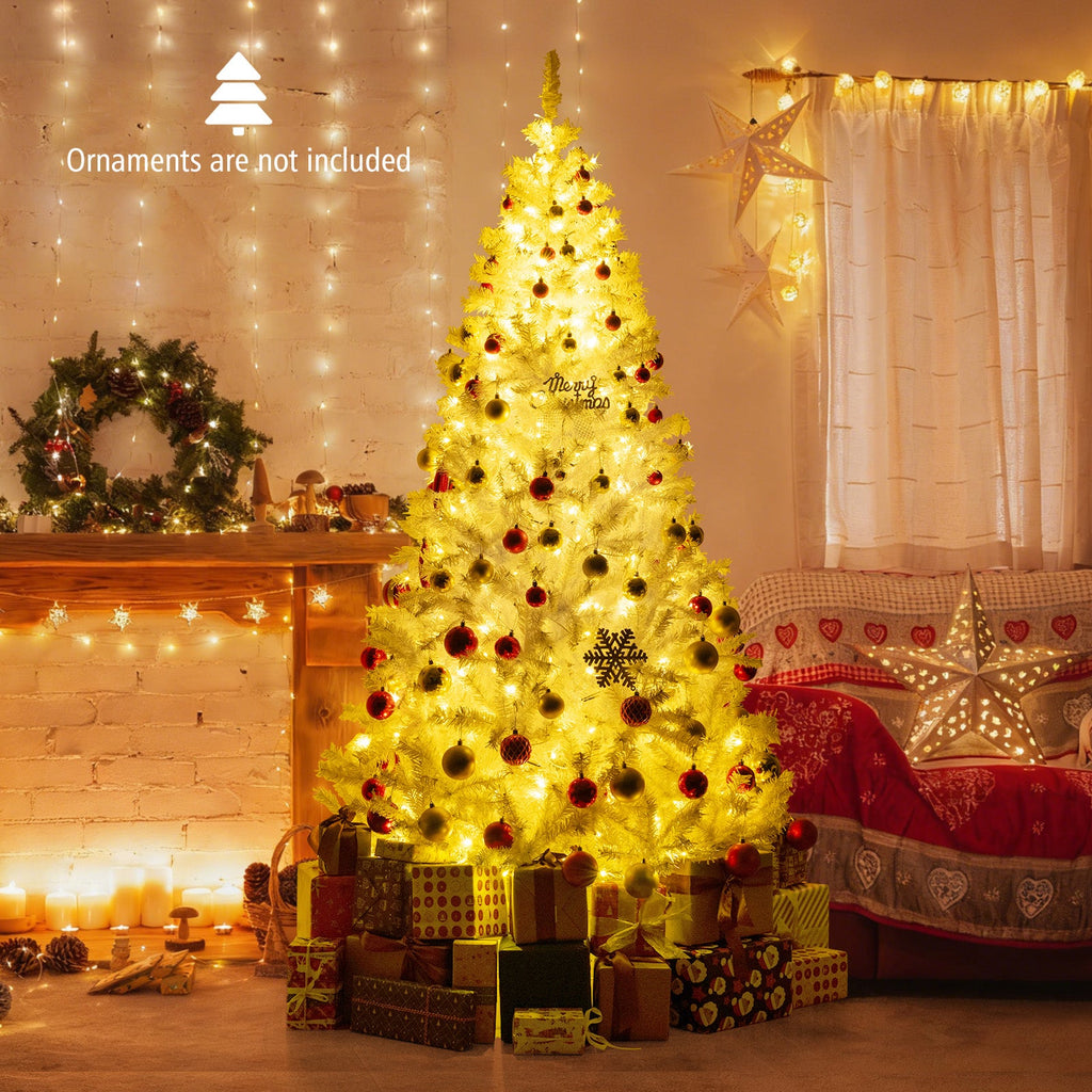 6 Ft Pre-Lit Artificial Christmas Tree with 11 Light Modes