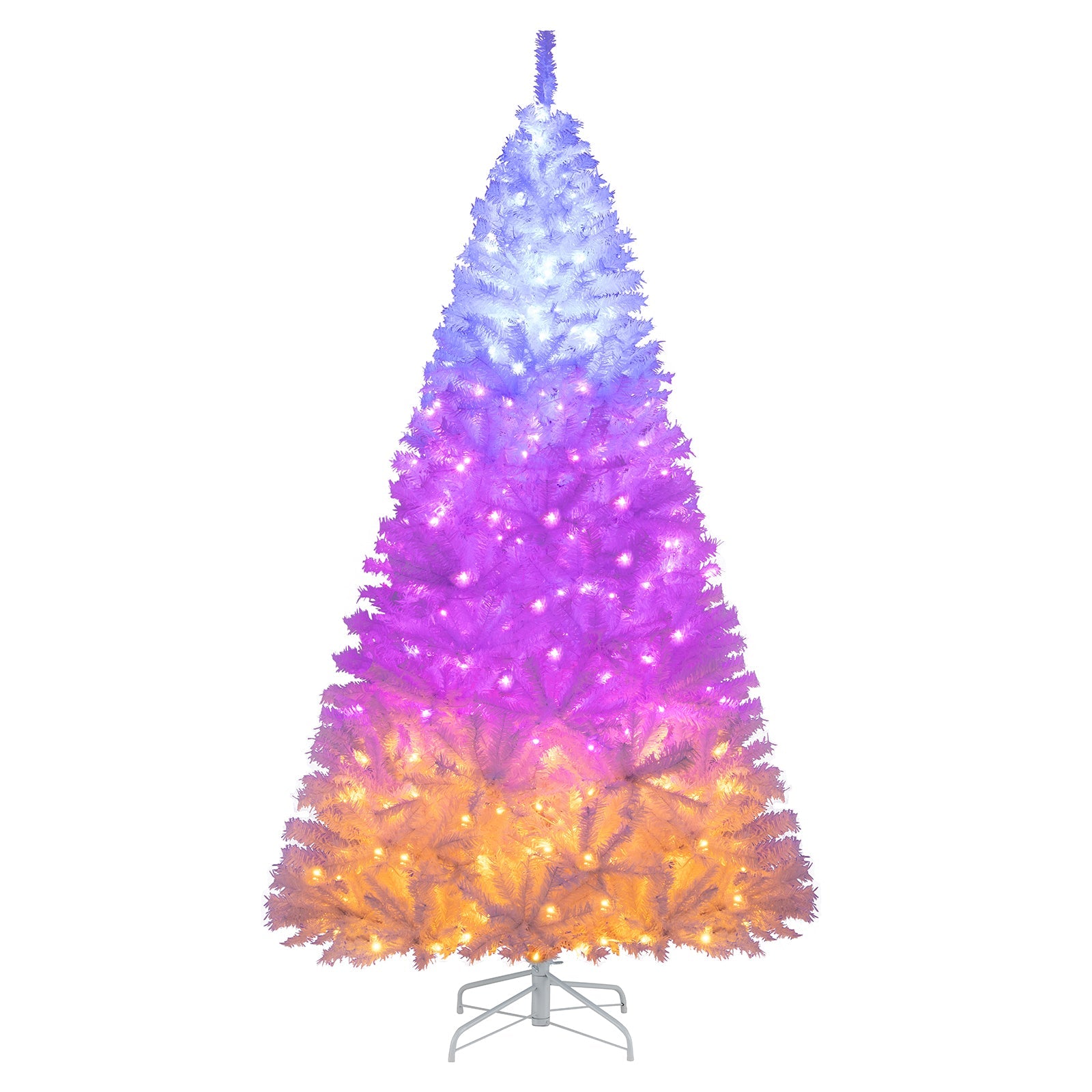 6 Ft Pre-Lit Artificial Christmas Tree with 11 Light Modes