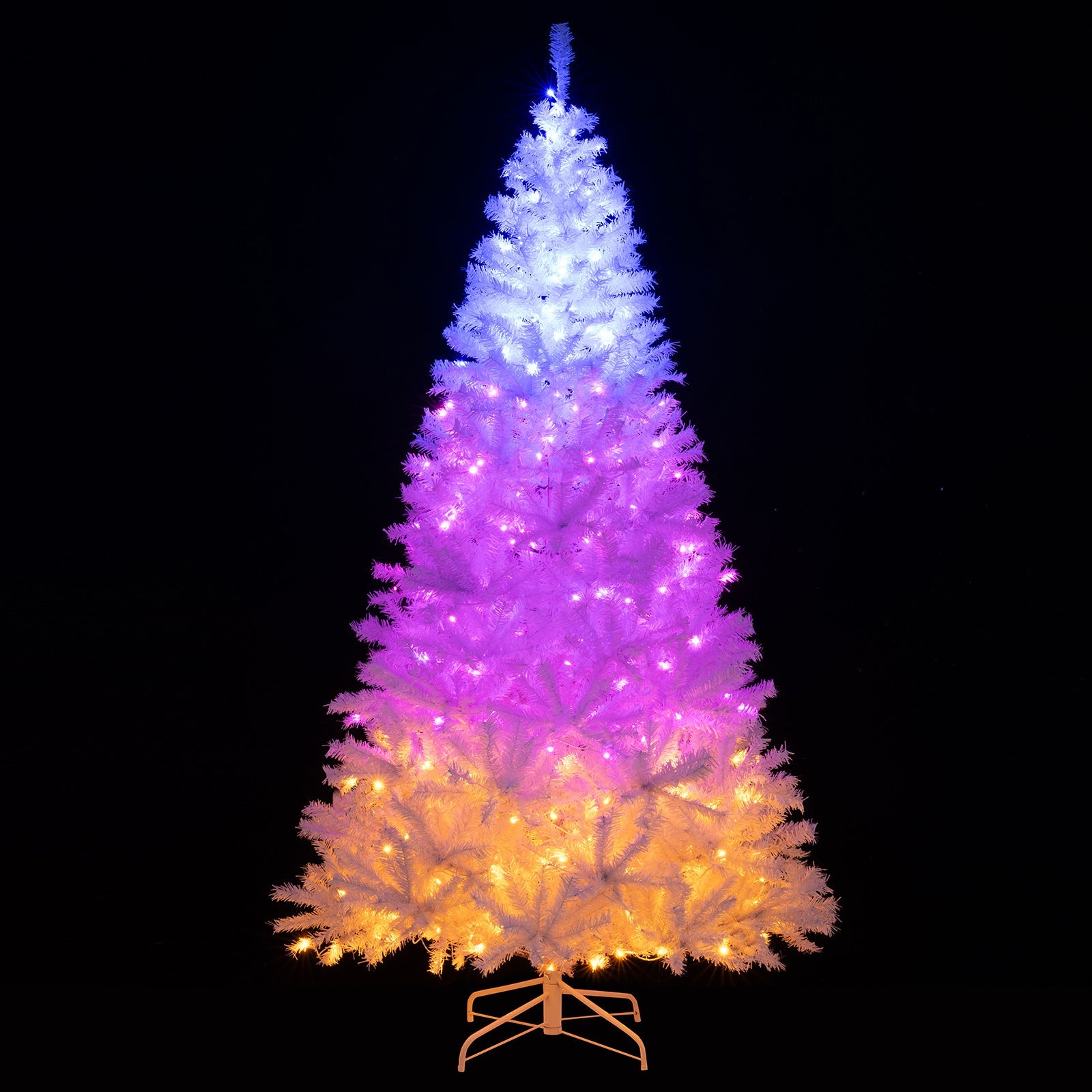 6 Ft Pre-Lit Artificial Christmas Tree with 11 Light Modes