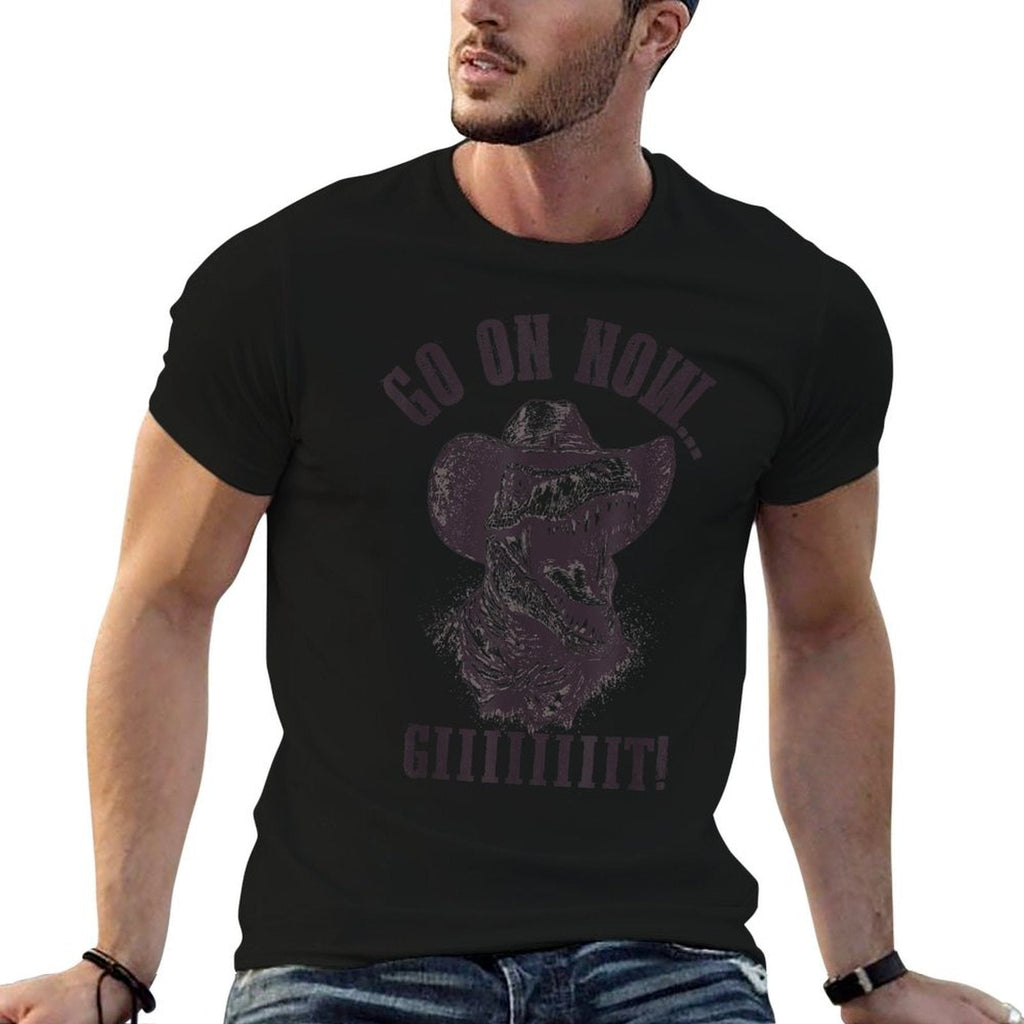 Western Cowboy T Rex Go On Git - Tyrannosaurus Rex  Relaxed-fit T-Shirt