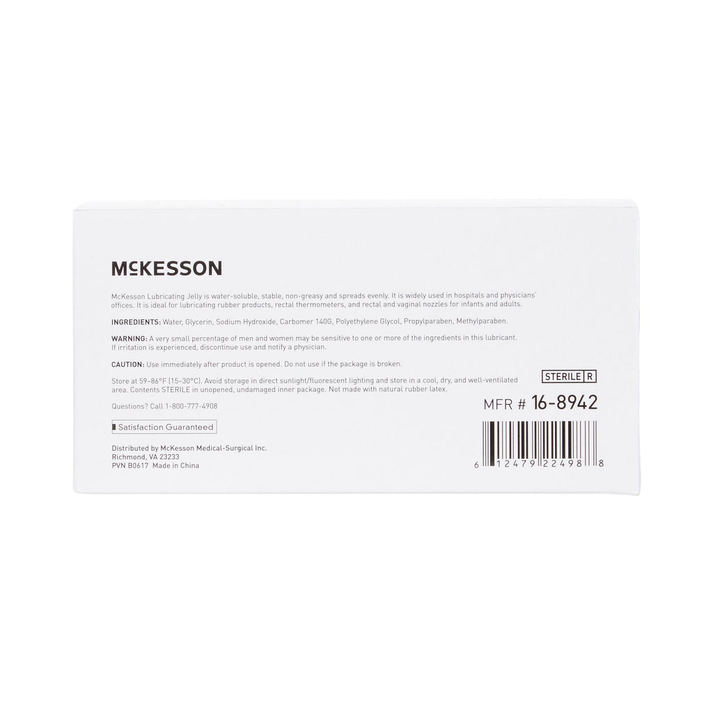 McKesson Lubricating Jelly, 3-gram Packet 16-8942