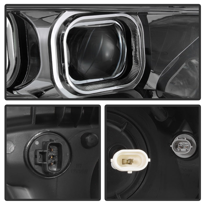 SPYDER xTune 16-18 Toyota Tacoma SR/SR5 DRL Proj Headlights w/Turn Signal - Chrm (PRO-JH-TTA16-SR-C) 9043017