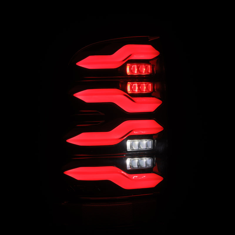 AlphaRex 09-18 Dodge Ram Luxx-Series LED Tail Lights Black w/ Activation Light & Sequential Signal 640004 *Discontinued