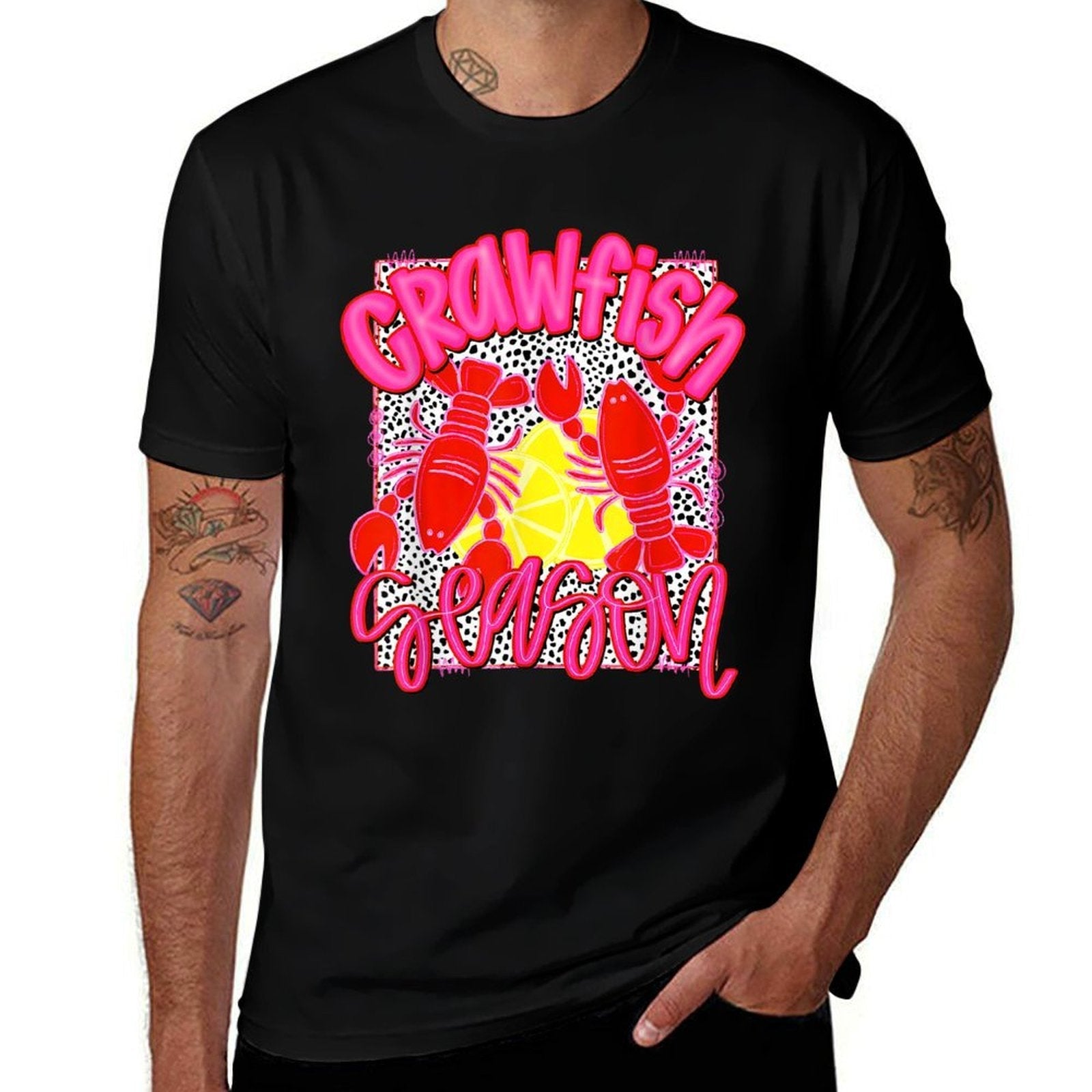 Crawfish Season Funny For Men Women Kids  Polyester Blend T-Shirt