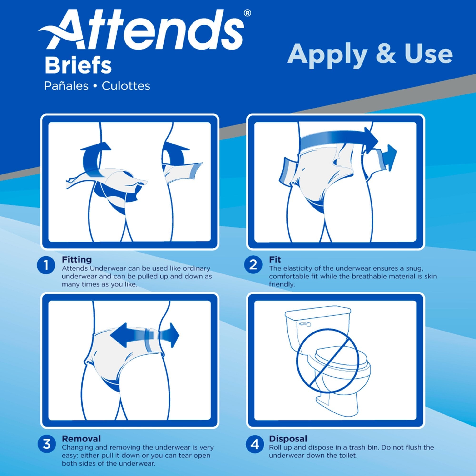 Attends® Heavy Absorbency Briefs, Extra Large DDA40