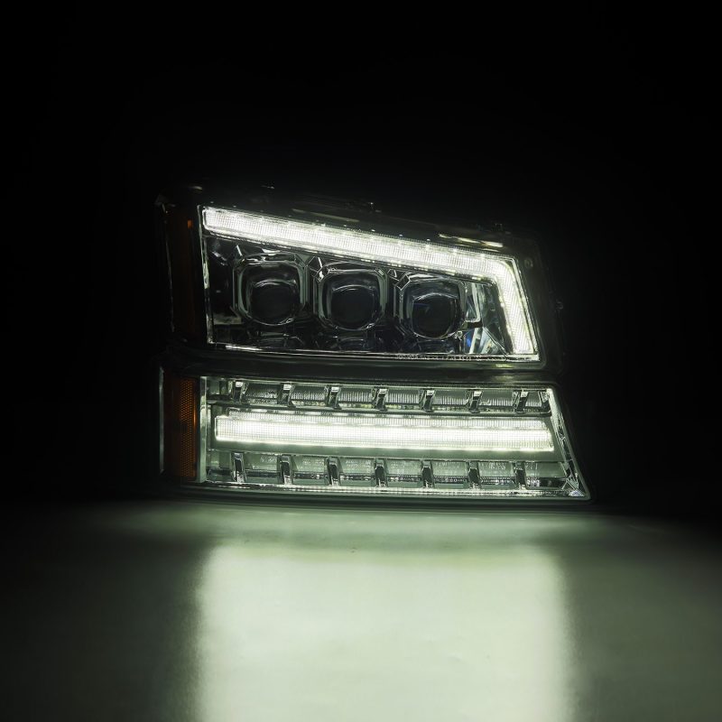 AlphaRex 03-06 Chevy Silverado 1500/2500HD/3500HD/Avalanche Chrome NOVA LED Proj Headlights 880255 *Discontinued