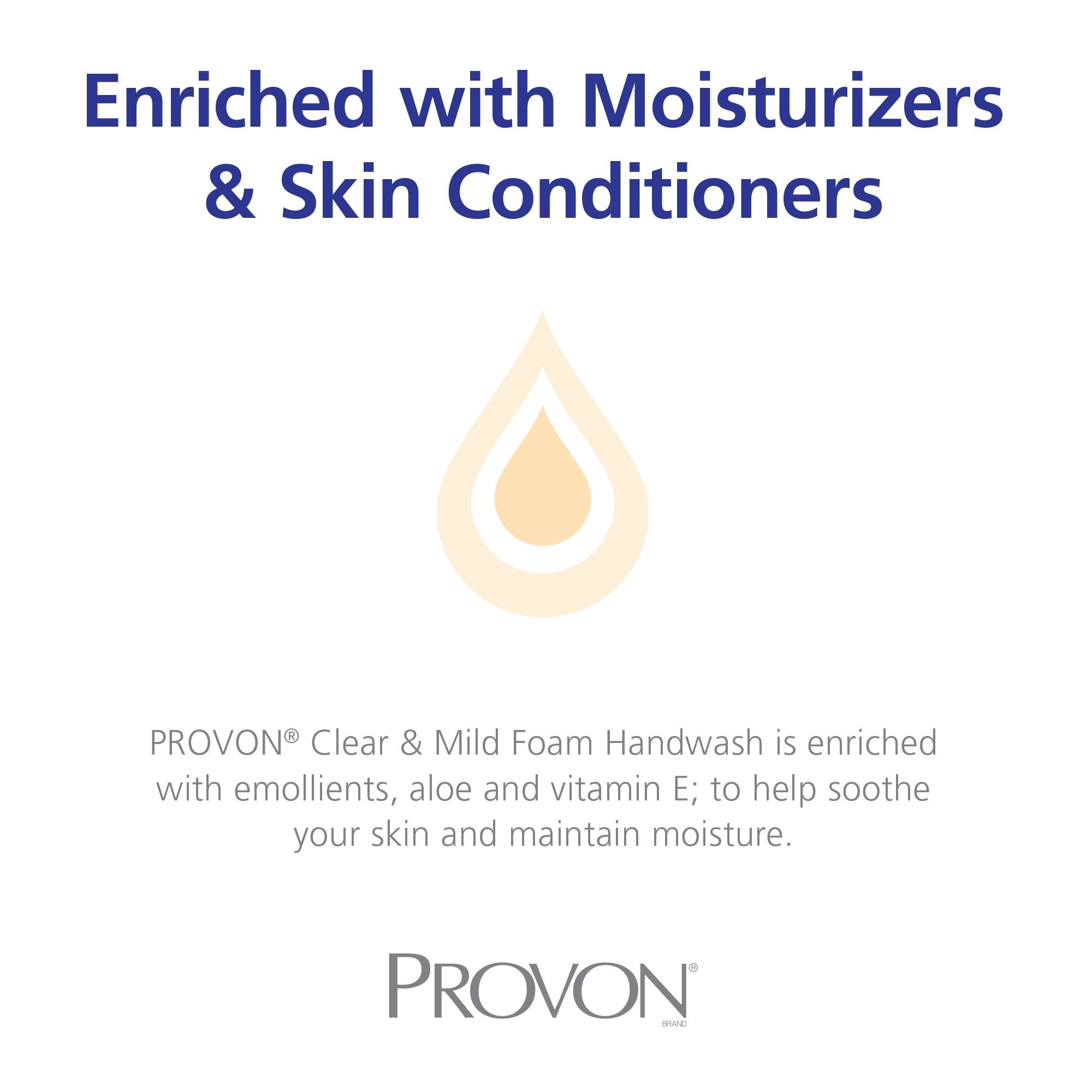 Provon® Clear and Mild Foam Handwash, 1200 mL Dispenser Refill Bottle, Unscented 1941-02
