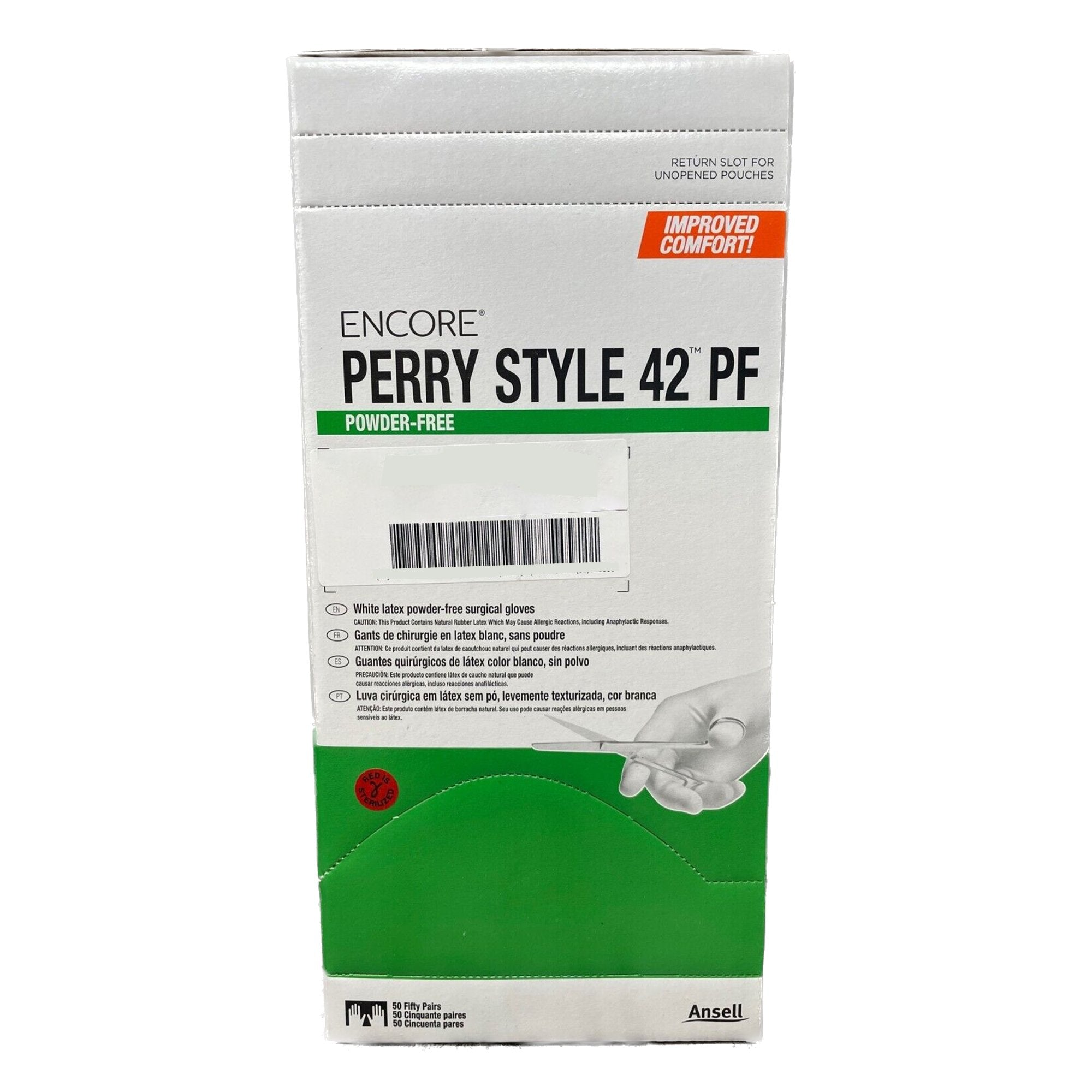 Encore® Perry® Style 42® PF Latex Surgical Glove, Size 7.5, Natural 5711104PF