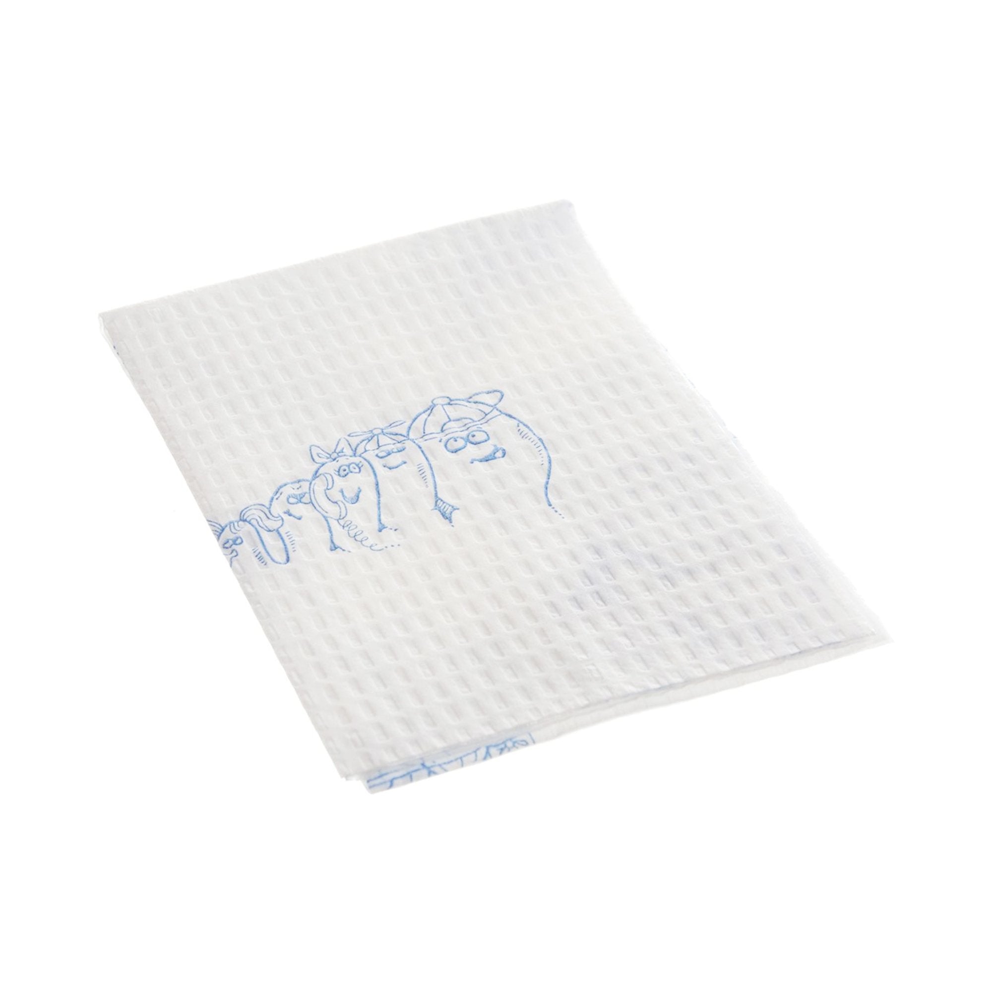 Tidi® Toes Blue and White Procedure Towel, 13 x 18 Inch 918189