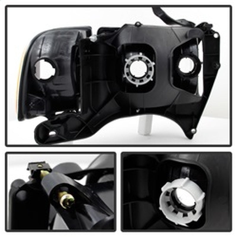 SPYDER Xtune Dodge Ram Sport Model Only 1999-2002 OEM Headlights Smoked HD-JH-DR99-SP-SM 9032172