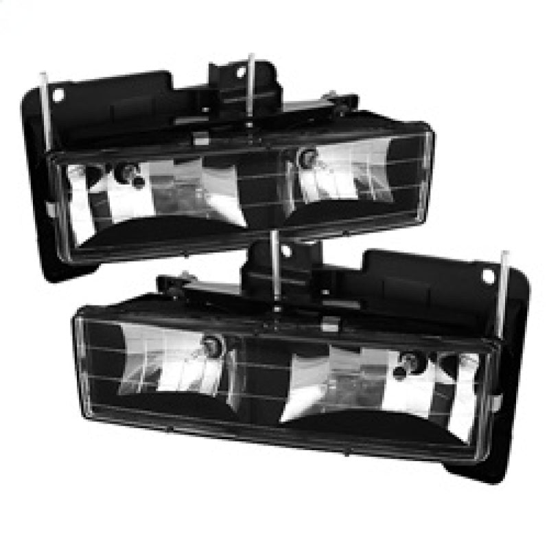 SPYDER Xtune Chevy Suburban 88-98 Crystal Headlights Black HD-JH-CCK88-BK 5069443