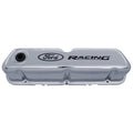 Ford Chrome Steel Valve Cover Set w/Ford Racing Logo FRD302-071