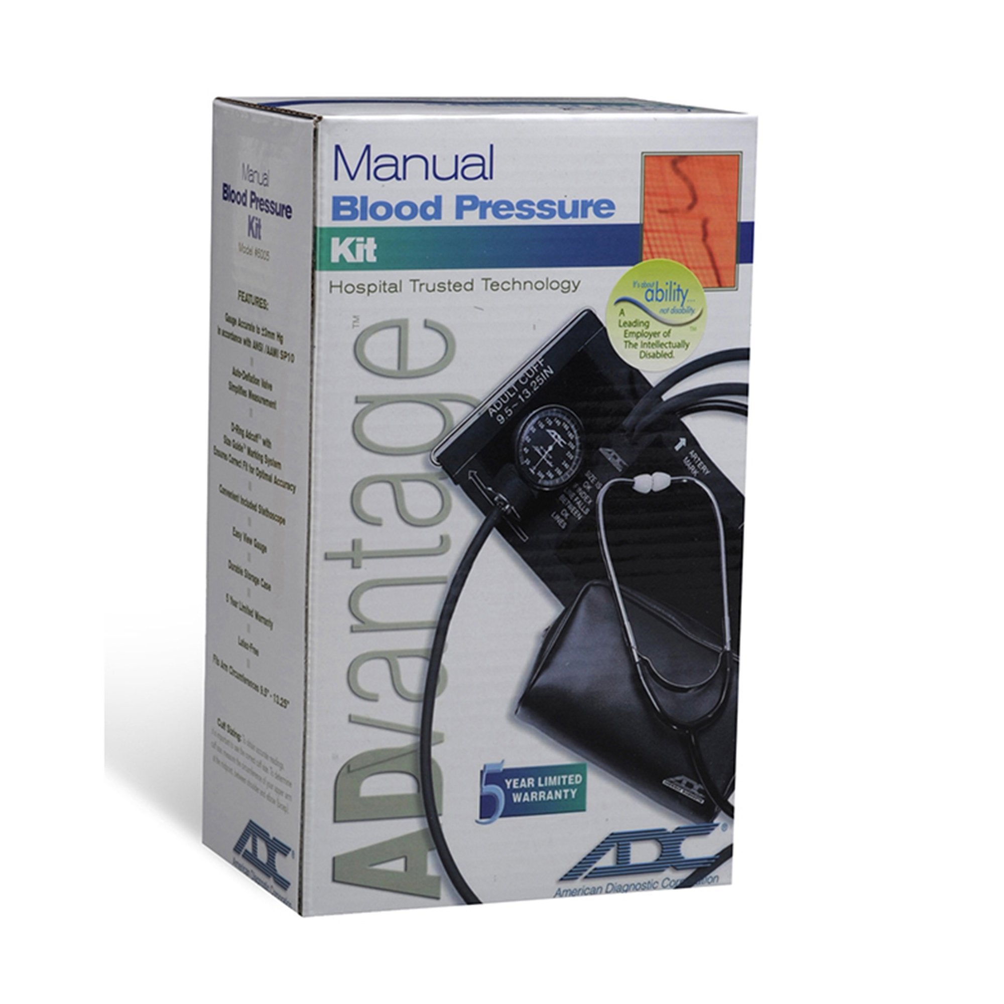 Advantage™ 6005 Reusable Aneroid / Stethoscope Set, 24 – 33.6 cm 6005