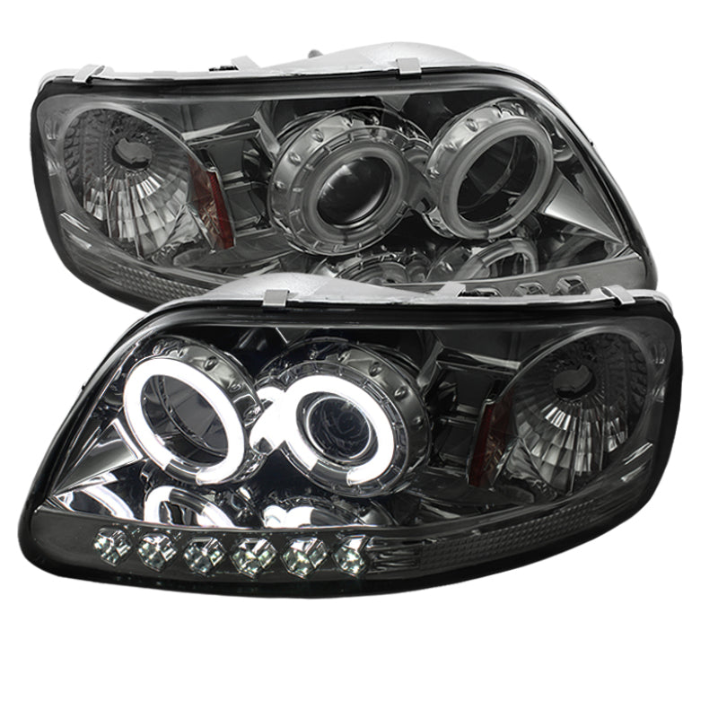 SPYDER Ford F150 97-03/Expedition 97-02 1PC Projector - CCFLHalo LED Smke PRO-YD-FF15097-1P-CCFL-SM 5042033