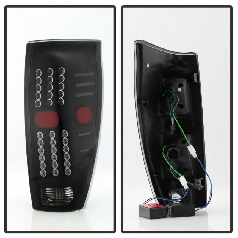 SPYDER xTune 02-06 Chevrolet Avalanche LED Tail Lights - Black Smoke (ALT-JH-CAV02-LED-BSM) 9036842