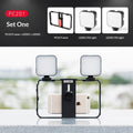 Compatible with Apple, Mobile Photography Set Mobile Live Rabbit Cage Set Microphone Tripod with Supplementary Light