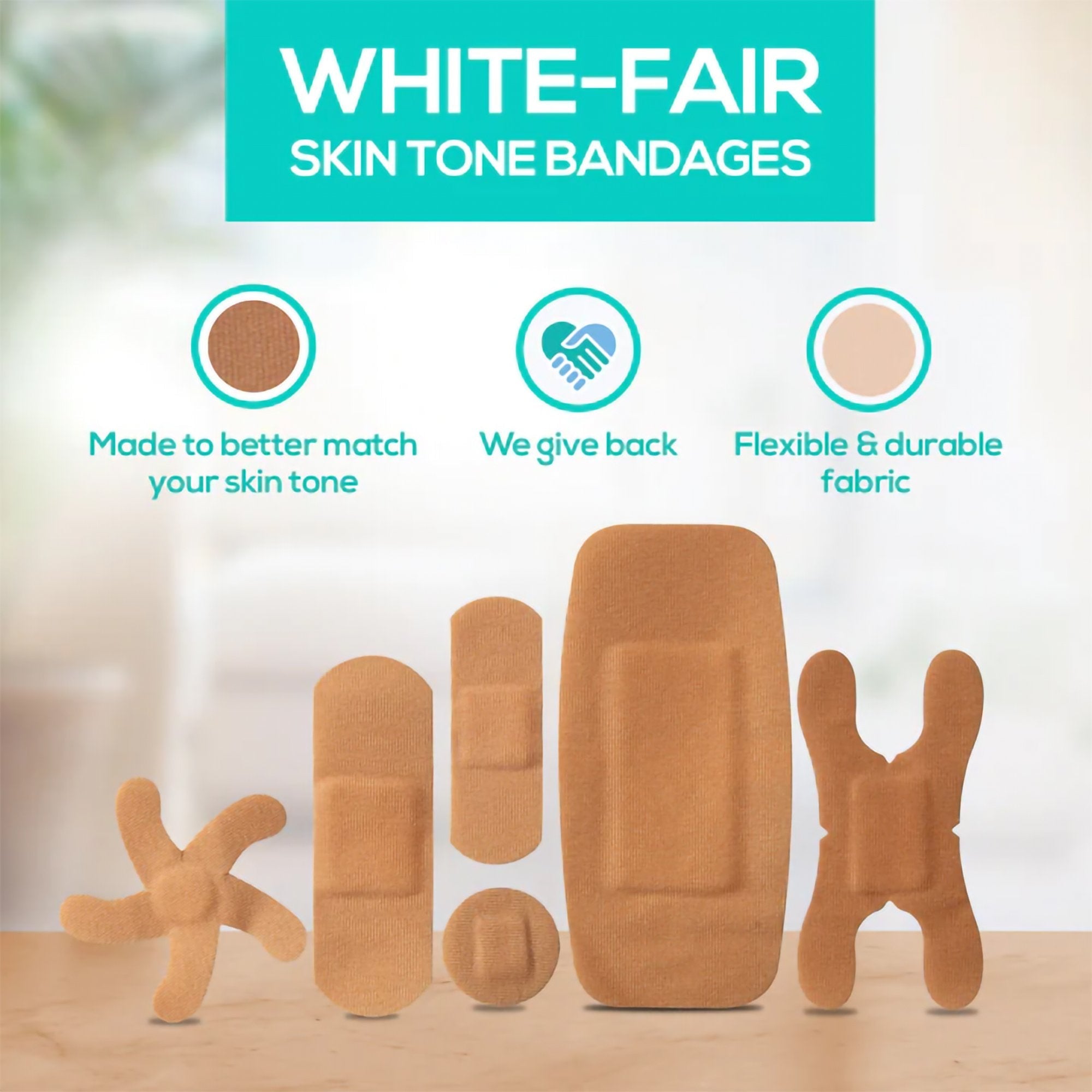 TruColour® Beige Adhesive Strip, Assorted Shapes and Sizes TCB-AASD