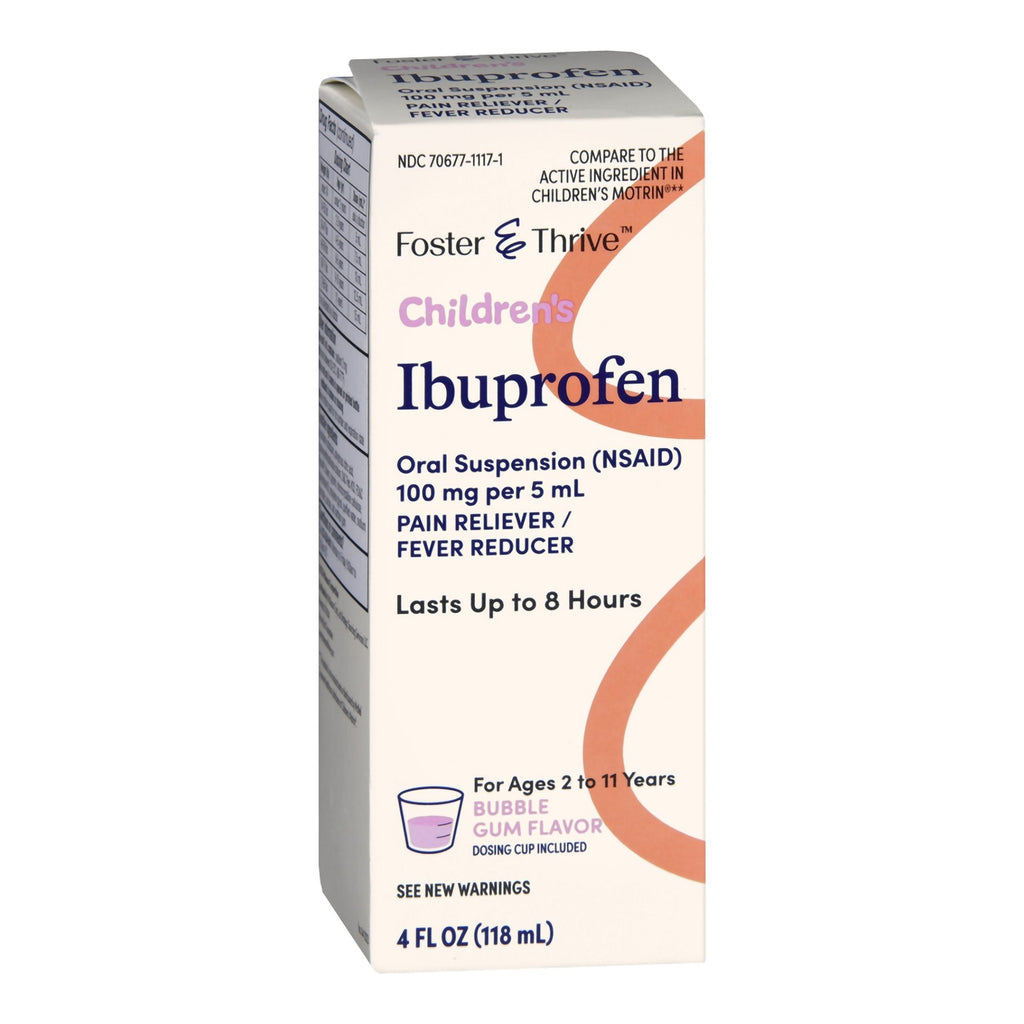 Foster & Thrive™ Ibuprofen Children's Pain Relief, Bubblegum Flavor 70677111701