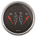 AutoMeter Gauge Dual Fuel & Oilp 3-3/8in. 0 Ohm(e) to 90 Ohm(f)& 100PSI Elec Designer Black 1434