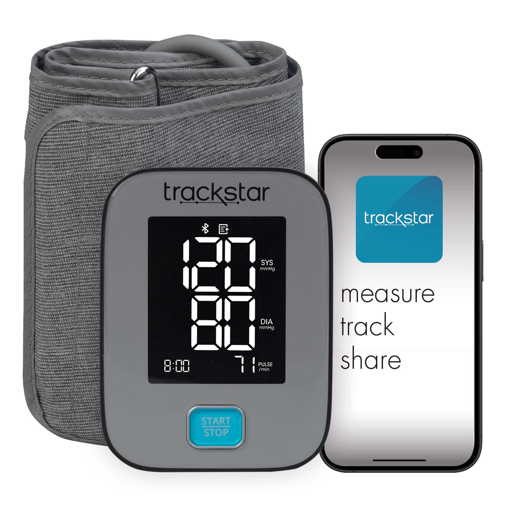 Digital Blood Pressure Monitor RPM Pro™ Adult Cuff Cloth Fabric Cuff 8.6 to 17.7 inch Circumference Mobile 302-2110B