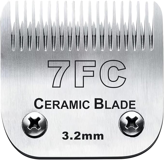 7FC Blades Dog Grooming Clipper Compatible with Andis Pet/Oster A5/Wahl KM Series, Ceramic & Stainless Steel Blade - PhishStones Products