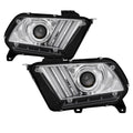 SPYDER 10-13 Ford Mustang - Halogen - Projector Headlights - LED Signals -Chrome (PRO-YD-FM2010V2-C) 5085436