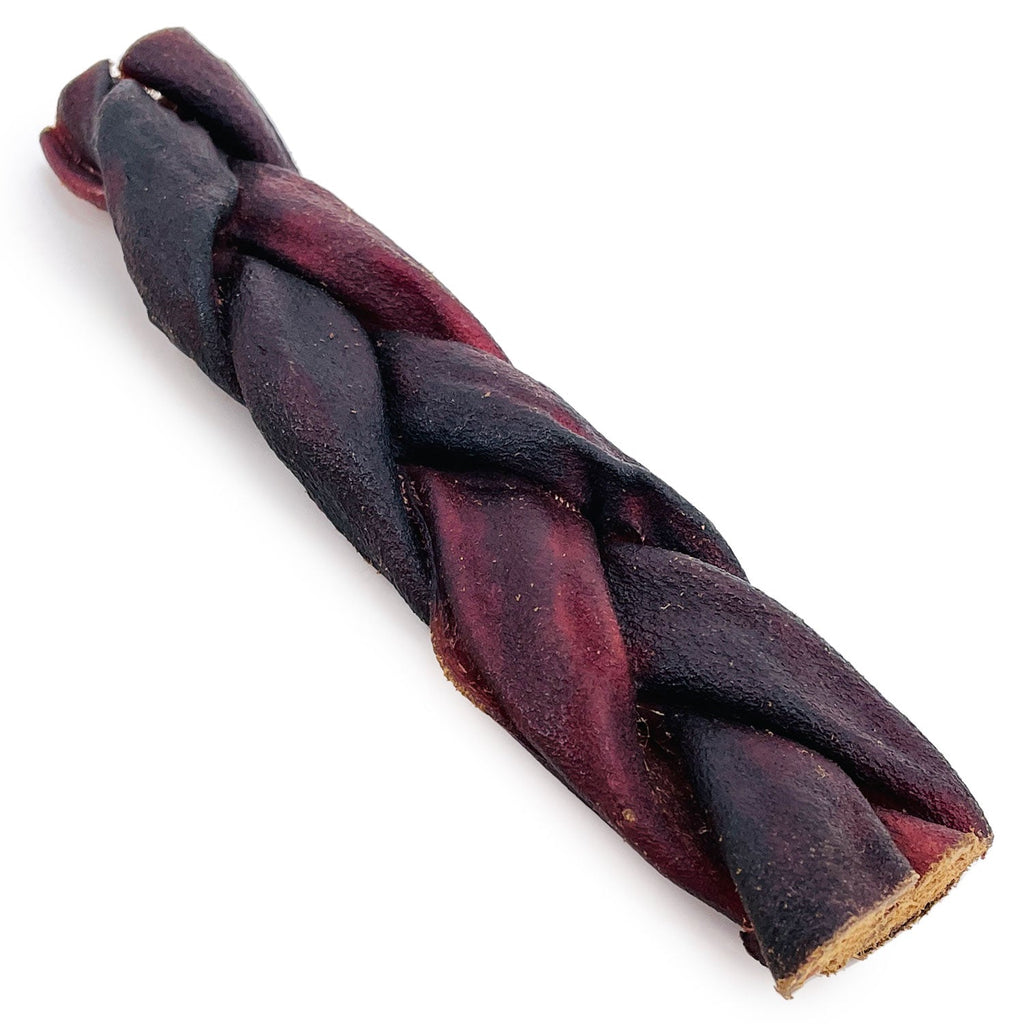 ValueBull USA Beef Collagen Braid for Large Dogs, Thick 6 Inch 10 Count