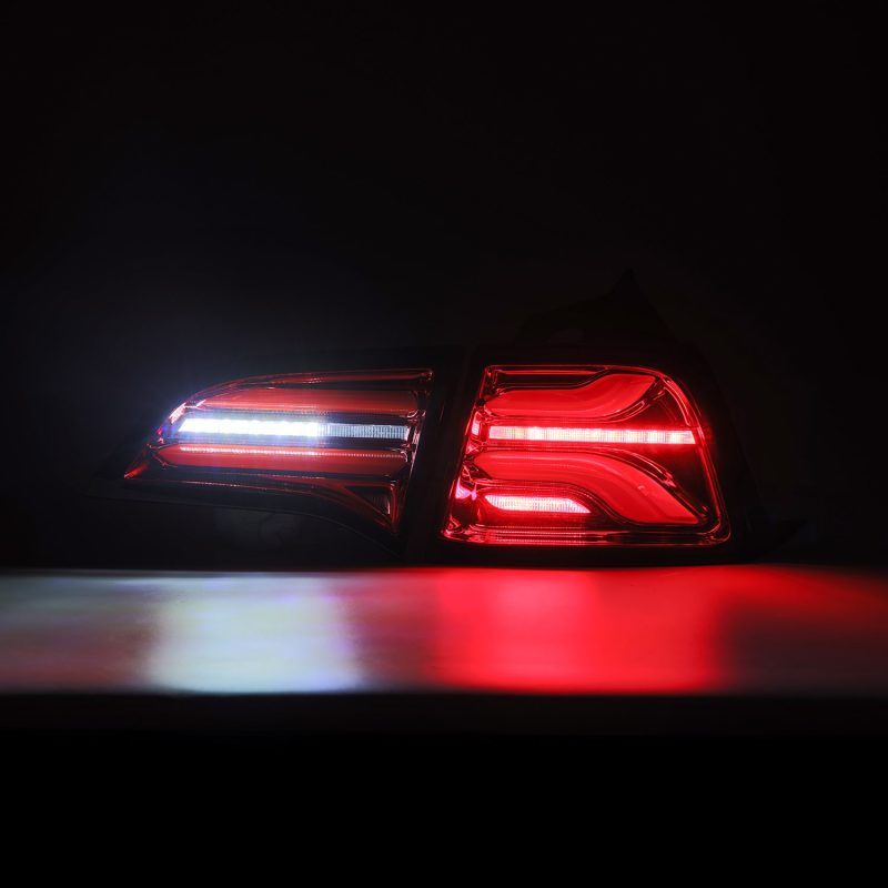 AlphaRex 17-22 Tesla Model 3 PRO-Series LED Tail Lights Red Smoke w/Seq Sig 601020 *Discontinued