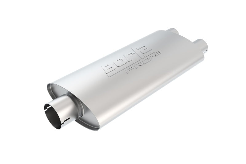 Borla Universal Center/Dual Oval 2.5in In/Dual 2.5in Out 19in x 4in x 9.5in Notched PRO-XS Muffler 400485