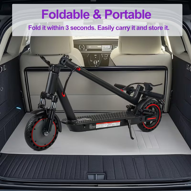 8.5"tire Electric Scooter, 300W Motor 10.4Ah Battery 19MPH Top Speed, 22 Miles Range MAX Load 264.55LB, Folding E-Scooter with Front And Rear Shock Absorption Dual Braking Dual Suspensio, Daily Transportation, Compact Design, Modern Mobility