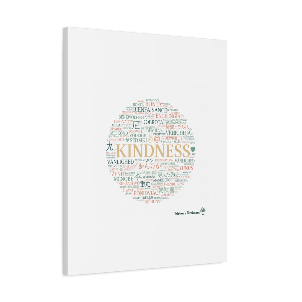 Kindness Word Cloud Canvas | Fresh Start Minimalist Wall Art