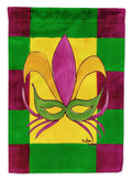 Mardi Gras Mask Garden Flag Mailbox Decorative Yard Banner Outside Patio Artwork for Flower Beds, Garden Size, Multicolor