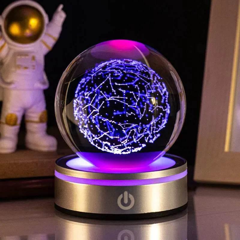 3D Space LED Crystal Ball Lamp