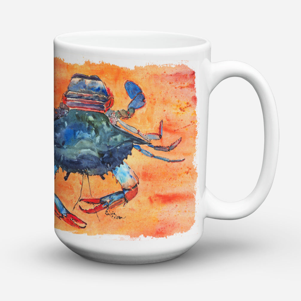 Crab Ceramic Coffee Mug 15 oz Decorative Large C Handle Mug Cup for Tea, Cocoa Hot Chocolate