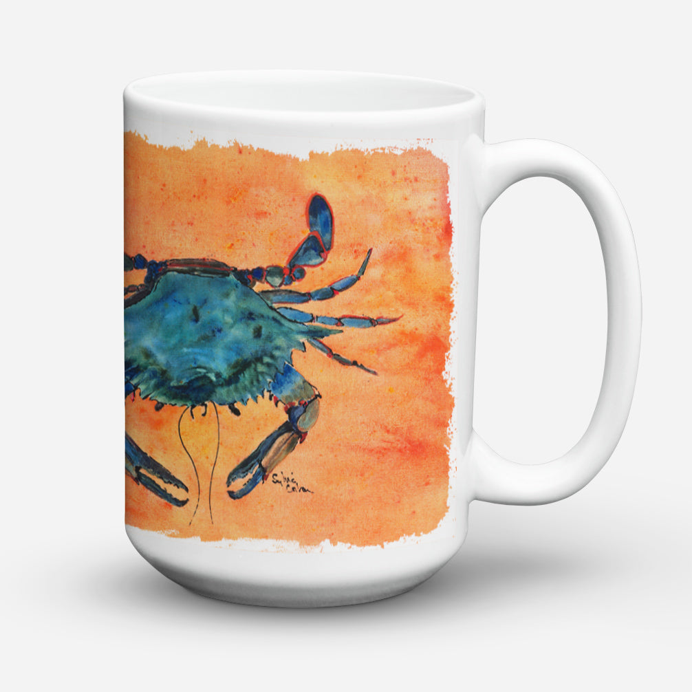 Crab Ceramic Coffee Mug 15 oz Decorative Large C Handle Mug Cup for Tea, Cocoa Hot Chocolate