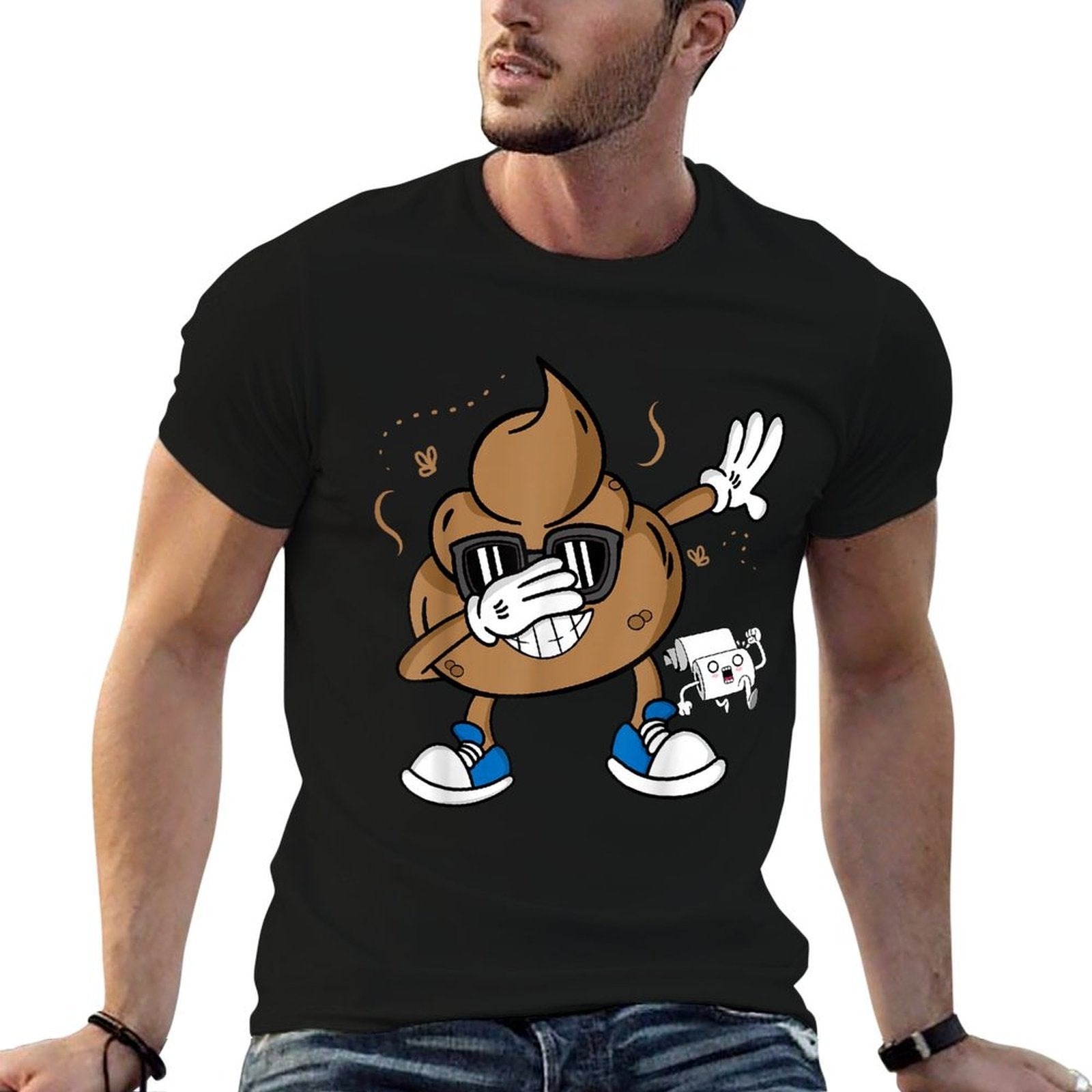 Cute Dabbing Poop - Funny Emoticon I Pooped Today Gift  Odor-resistant T-Shirt