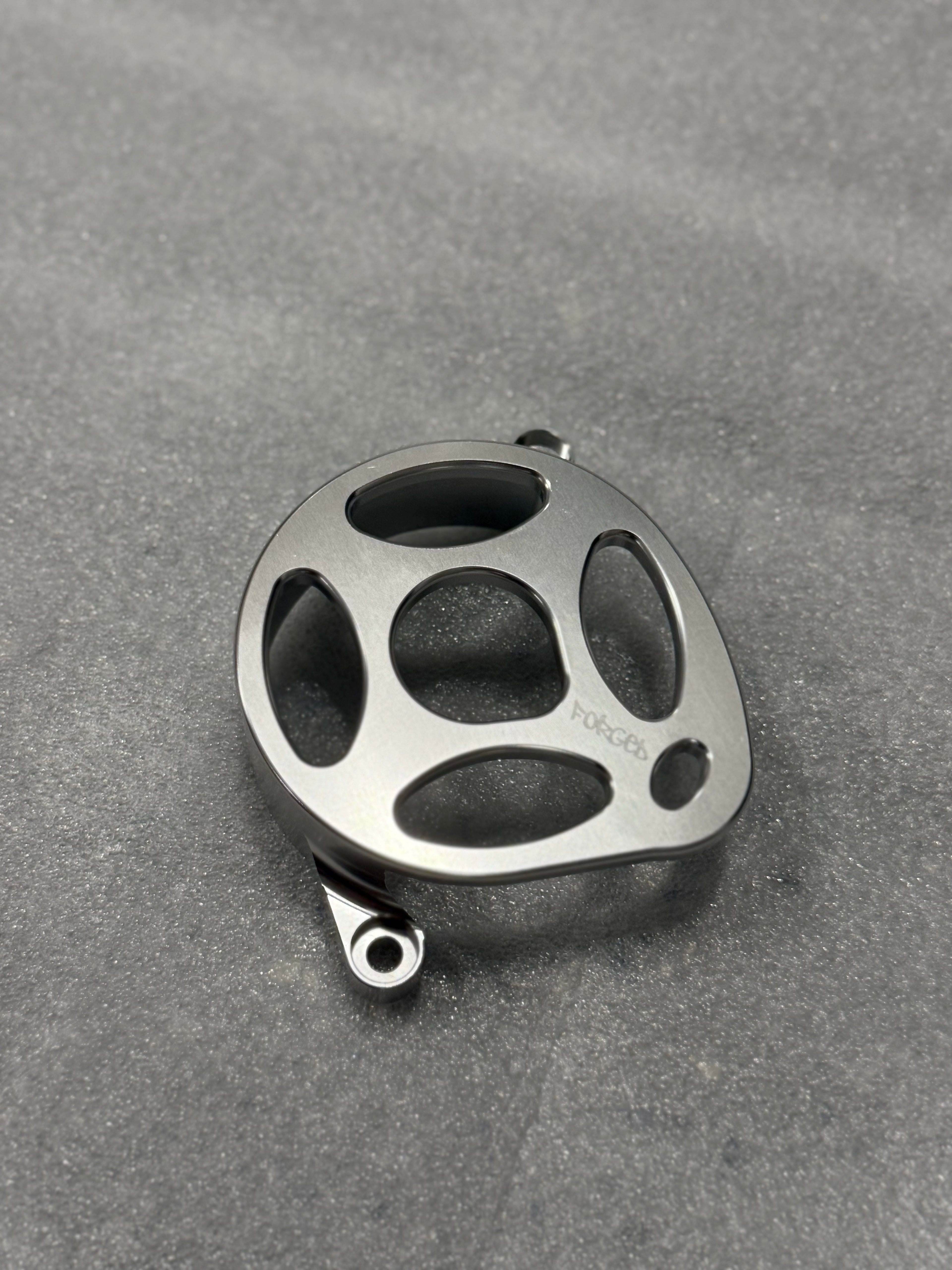 Surron Ultra Bee Metal Motor Cover | CNC Upgrade Replacement (Black & Chrome)