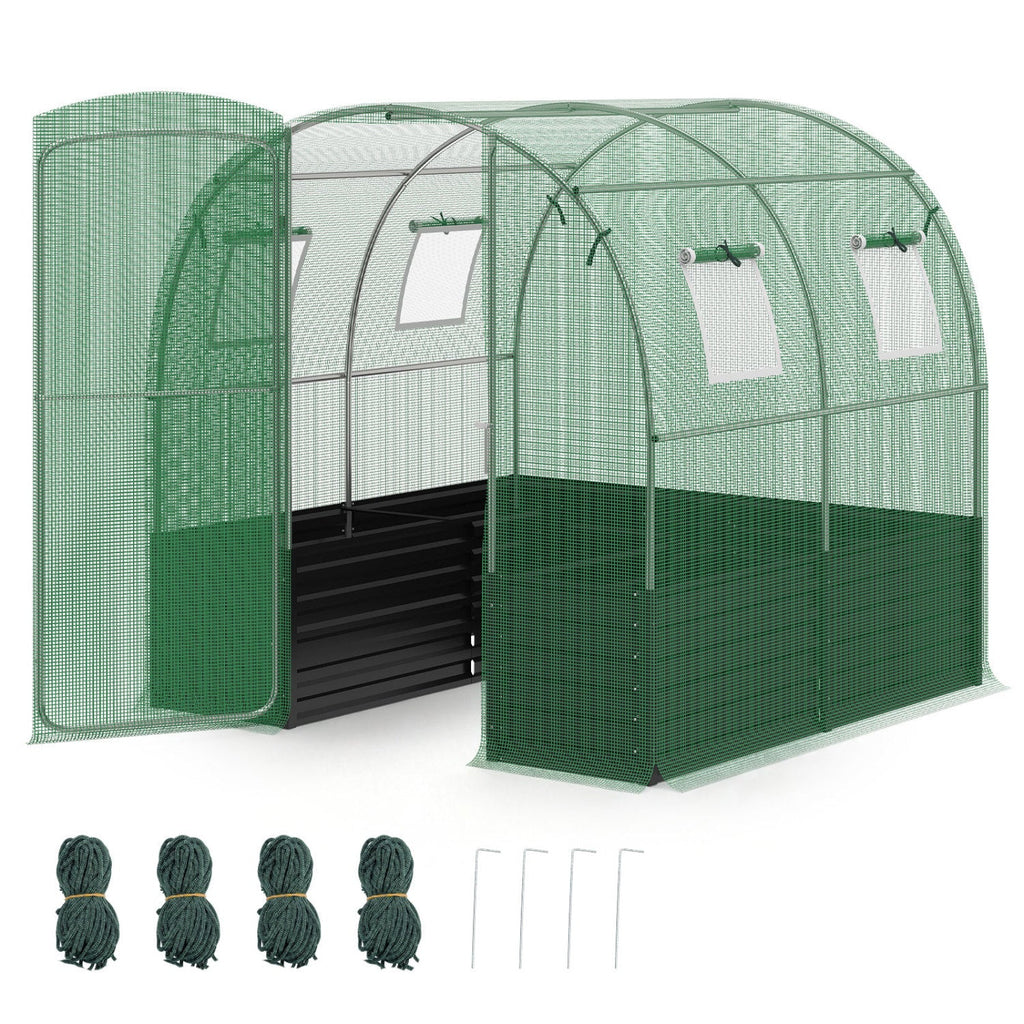 Walk-In Greenhouse with Planter Bed 80" x 79" x 79"